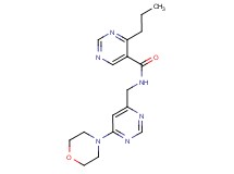 N-{[6-(4-morpholinyl)-4-pyrimidinyl]methyl}-4-propyl-5-pyrimidinecarboxamide