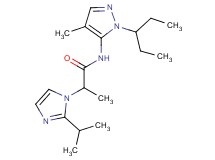 N-[1-(1-ethylpropyl)-4-methyl-1H-pyrazol-5-yl]-2-(2-isopropyl-1H-imidazol-1-yl)propanamide