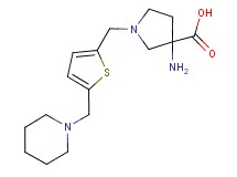 3-amino-1-{[5-(piperidin-1-ylmethyl)-2-thienyl]methyl}pyrrolidine-3-carboxylic acid