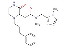 N-methyl-N-[(1-methyl-1H-imidazol-2-yl)methyl]-2-[3-oxo-1-(3-phenylpropyl)-2-piperazinyl]acetamide