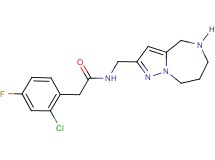2-(2-chloro-4-fluorophenyl)-N-(5,6,7,8-tetrahydro-4H-pyrazolo[1,5-a][1,4]diazepin-2-ylmethyl)acetamide hydrochloride