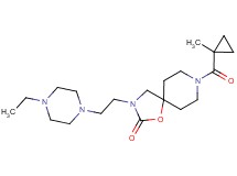3-[2-(4-ethylpiperazin-1-yl)ethyl]-8-[(1-methylcyclopropyl)carbonyl]-1-oxa-3,8-diazaspiro[4.5]decan-2-one
