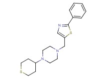 1-[(2-phenyl-1,3-thiazol-5-yl)methyl]-4-(tetrahydro-2H-thiopyran-4-yl)piperazine