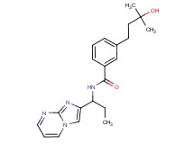 3-(3-hydroxy-3-methylbutyl)-N-(1-imidazo[1,2-a]pyrimidin-2-ylpropyl)benzamide