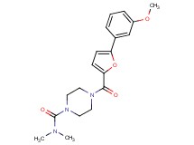 4-[5-(3-methoxyphenyl)-2-furoyl]-N,N-dimethylpiperazine-1-carboxamide