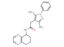 2-(3,5-dimethyl-1-phenyl-1H-pyrazol-4-yl)-N-(5,6,7,8-tetrahydro-5-quinoxalinyl)acetamide