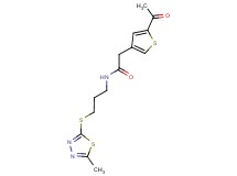 2-(5-acetyl-3-thienyl)-N-{3-[(5-methyl-1,3,4-thiadiazol-2-yl)thio]propyl}acetamide