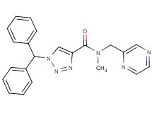 1-(diphenylmethyl)-N-methyl-N-(2-pyrazinylmethyl)-1H-1,2,3-triazole-4-carboxamide