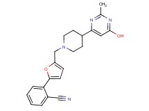 2-(5-{[4-(6-hydroxy-2-methylpyrimidin-4-yl)piperidin-1-yl]methyl}-2-furyl)benzonitrile