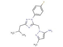 1-{[1-(4-fluorophenyl)-3-isobutyl-1H-1,2,4-triazol-5-yl]methyl}-3-methyl-1H-pyrazol-5-amine
