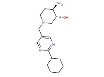 (3R*,4R*)-4-amino-1-[(2-cyclohexylpyrimidin-5-yl)methyl]piperidin-3-ol