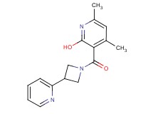 4,6-dimethyl-3-{[3-(2-pyridinyl)-1-azetidinyl]carbonyl}-2-pyridinol