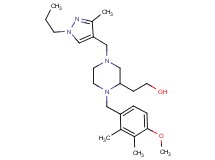 2-{1-(4-methoxy-2,3-dimethylbenzyl)-4-[(3-methyl-1-propyl-1H-pyrazol-4-yl)methyl]-2-piperazinyl}ethanol