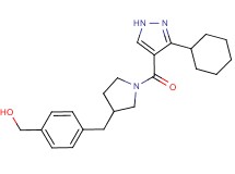 [4-({1-[(3-cyclohexyl-1H-pyrazol-4-yl)carbonyl]pyrrolidin-3-yl}methyl)phenyl]methanol