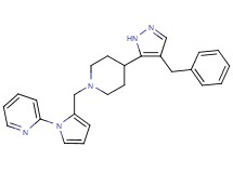 2-(2-{[4-(4-benzyl-1H-pyrazol-5-yl)-1-piperidinyl]methyl}-1H-pyrrol-1-yl)pyridine
