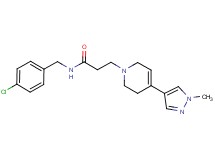 N-(4-chlorobenzyl)-3-[4-(1-methyl-1H-pyrazol-4-yl)-3,6-dihydropyridin-1(2H)-yl]propanamide