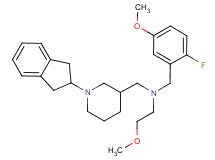 N-{[1-(2,3-dihydro-1H-inden-2-yl)-3-piperidinyl]methyl}-N-(2-fluoro-5-methoxybenzyl)-2-methoxyethanamine