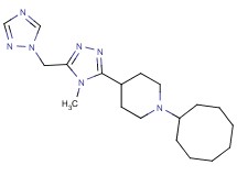 1-cyclooctyl-4-[4-methyl-5-(1H-1,2,4-triazol-1-ylmethyl)-4H-1,2,4-triazol-3-yl]piperidine