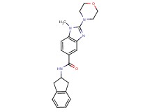N-(2,3-dihydro-1H-inden-2-yl)-1-methyl-2-(4-morpholinyl)-1H-benzimidazole-5-carboxamide