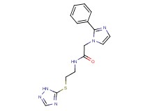 2-(2-phenyl-1H-imidazol-1-yl)-N-[2-(1H-1,2,4-triazol-5-ylthio)ethyl]acetamide