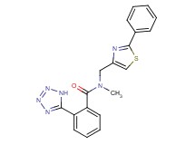 N-methyl-N-[(2-phenyl-1,3-thiazol-4-yl)methyl]-2-(1H-tetrazol-5-yl)benzamide