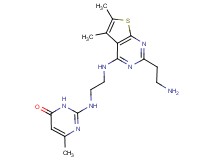 2-[(2-{[2-(2-aminoethyl)-5,6-dimethylthieno[2,3-d]pyrimidin-4-yl]amino}ethyl)amino]-6-methylpyrimidin-4(3H)-one