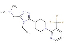 1-(4-ethyl-5-{1-[3-(trifluoromethyl)pyridin-2-yl]piperidin-4-yl}-4H-1,2,4-triazol-3-yl)-N,N-dimethylmethanamine
