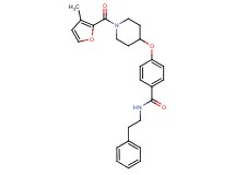 4-{[1-(3-methyl-2-furoyl)-4-piperidinyl]oxy}-N-(2-phenylethyl)benzamide