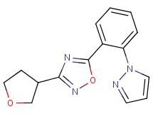 5-[2-(1H-pyrazol-1-yl)phenyl]-3-(tetrahydrofuran-3-yl)-1,2,4-oxadiazole