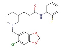 3-{1-[(6-chloro-1,3-benzodioxol-5-yl)methyl]-3-piperidinyl}-N-(2-fluorophenyl)propanamide
