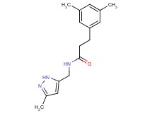 3-(3,5-dimethylphenyl)-N-[(3-methyl-1H-pyrazol-5-yl)methyl]propanamide