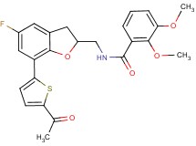 N-{[7-(5-acetyl-2-thienyl)-5-fluoro-2,3-dihydro-1-benzofuran-2-yl]methyl}-2,3-dimethoxybenzamide