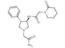 N-[rel-(3R,4S)-1-(2-amino-2-oxoethyl)-4-phenyl-3-pyrrolidinyl]-2-(2-oxo-1-piperidinyl)acetamide hydrochloride