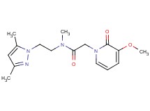 N-[2-(3,5-dimethyl-1H-pyrazol-1-yl)ethyl]-2-(3-methoxy-2-oxopyridin-1(2H)-yl)-N-methylacetamide