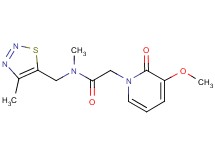 2-(3-methoxy-2-oxopyridin-1(2H)-yl)-N-methyl-N-[(4-methyl-1,2,3-thiadiazol-5-yl)methyl]acetamide