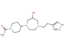 1-(1-acetylpiperidin-4-yl)-4-[2-(1H-pyrazol-4-yl)ethyl]-1,4-diazepan-6-ol