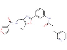 N-{[5-methyl-2-(3-{[3-(3-pyridinyl)propanoyl]amino}phenyl)-1,3-oxazol-4-yl]methyl}-3-furamide
