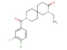 9-(4-chloro-3-fluorobenzoyl)-2-ethyl-2,9-diazaspiro[5.5]undecan-3-one