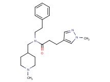 N-[(1-methyl-4-piperidinyl)methyl]-3-(1-methyl-1H-pyrazol-4-yl)-N-(2-phenylethyl)propanamide