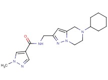 N-[(5-cyclohexyl-4,5,6,7-tetrahydropyrazolo[1,5-a]pyrazin-2-yl)methyl]-1-methyl-1H-pyrazole-4-carboxamide