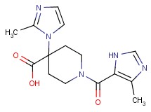 4-(2-methyl-1H-imidazol-1-yl)-1-[(4-methyl-1H-imidazol-5-yl)carbonyl]piperidine-4-carboxylic acid