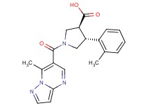(3S*,4R*)-4-(2-methylphenyl)-1-[(7-methylpyrazolo[1,5-a]pyrimidin-6-yl)carbonyl]pyrrolidine-3-carboxylic acid