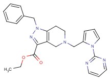 ethyl 1-benzyl-5-{[1-(2-pyrimidinyl)-1H-pyrrol-2-yl]methyl}-4,5,6,7-tetrahydro-1H-pyrazolo[4,3-c]pyridine-3-carboxylate