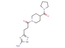 3-{3-oxo-3-[4-(1-pyrrolidinylcarbonyl)-1-piperidinyl]propyl}-1H-1,2,4-triazol-5-amine