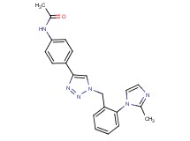 N-(4-{1-[2-(2-methyl-1H-imidazol-1-yl)benzyl]-1H-1,2,3-triazol-4-yl}phenyl)acetamide