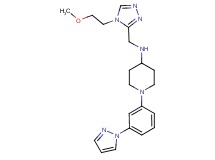 N-{[4-(2-methoxyethyl)-4H-1,2,4-triazol-3-yl]methyl}-1-[3-(1H-pyrazol-1-yl)phenyl]-4-piperidinamine