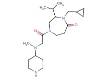 4-(cyclopropylmethyl)-3-isopropyl-1-(N-methyl-N-4-piperidinylglycyl)-1,4-diazepan-5-one dihydrochloride