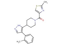 4-[4-(2-methylphenyl)-1H-pyrazol-5-yl]-1-[(2-methyl-1,3-thiazol-4-yl)carbonyl]piperidine