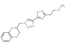 5-[1-(2,3-dihydro-1,4-benzodioxin-2-ylmethyl)-1H-1,2,3-triazol-4-yl]-3-(2-methoxyethyl)-1,2,4-oxadiazole