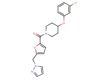 4-(3-fluorophenoxy)-1-[5-(1H-pyrazol-1-ylmethyl)-2-furoyl]piperidine